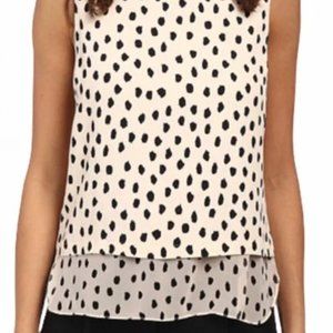 Kate Spade Sleeveless Layered Blouse - Leopard Dot Print